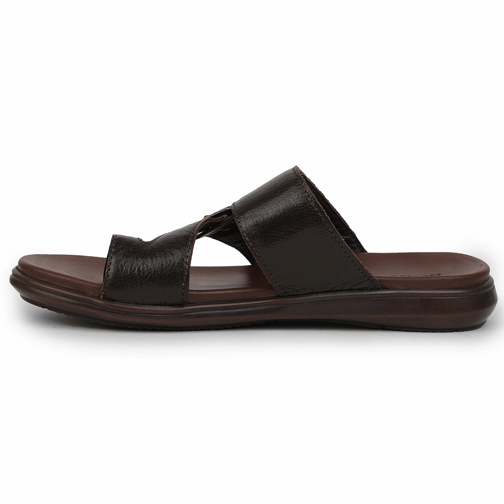 Healers Brown Casual Toe Ring Slipper For Men MDL-10E By Liberty Hike Sandals