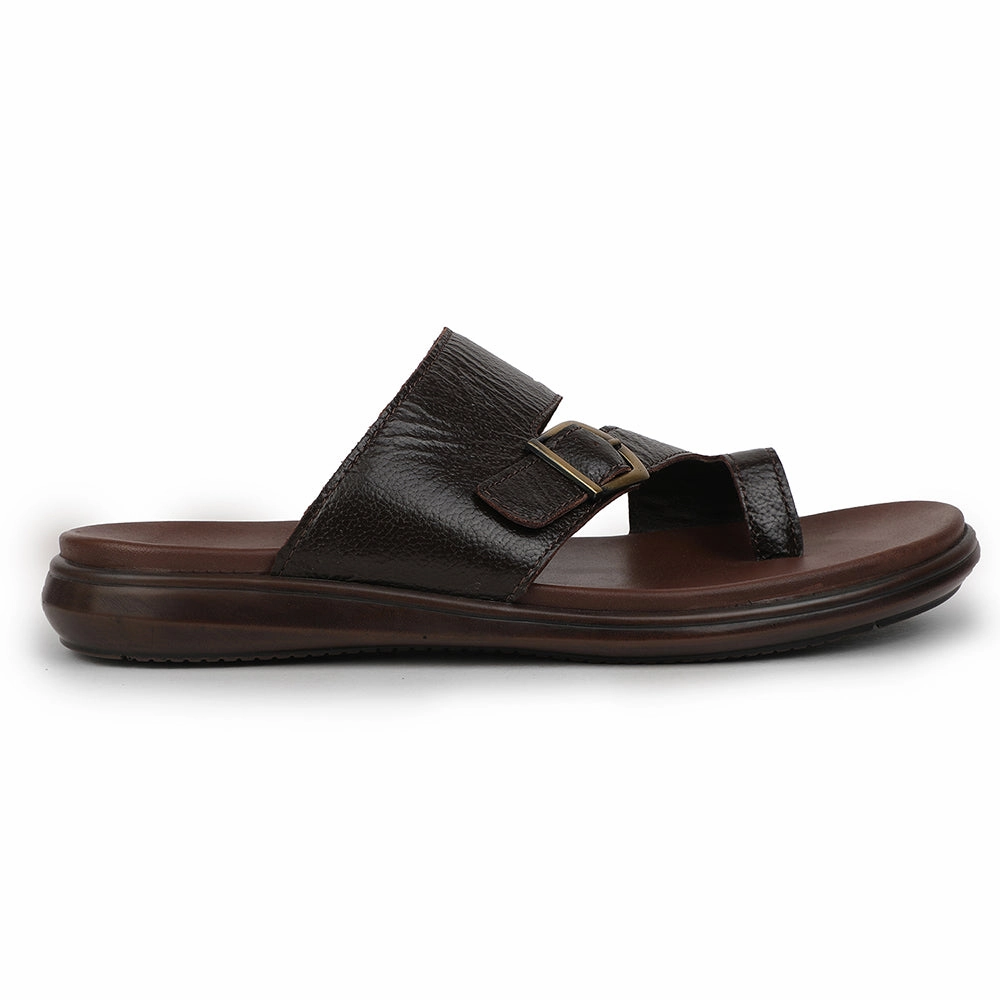 Baby Sandals Healers Brown Casual Toe Ring Slipper For Men MDL-10E By Liberty