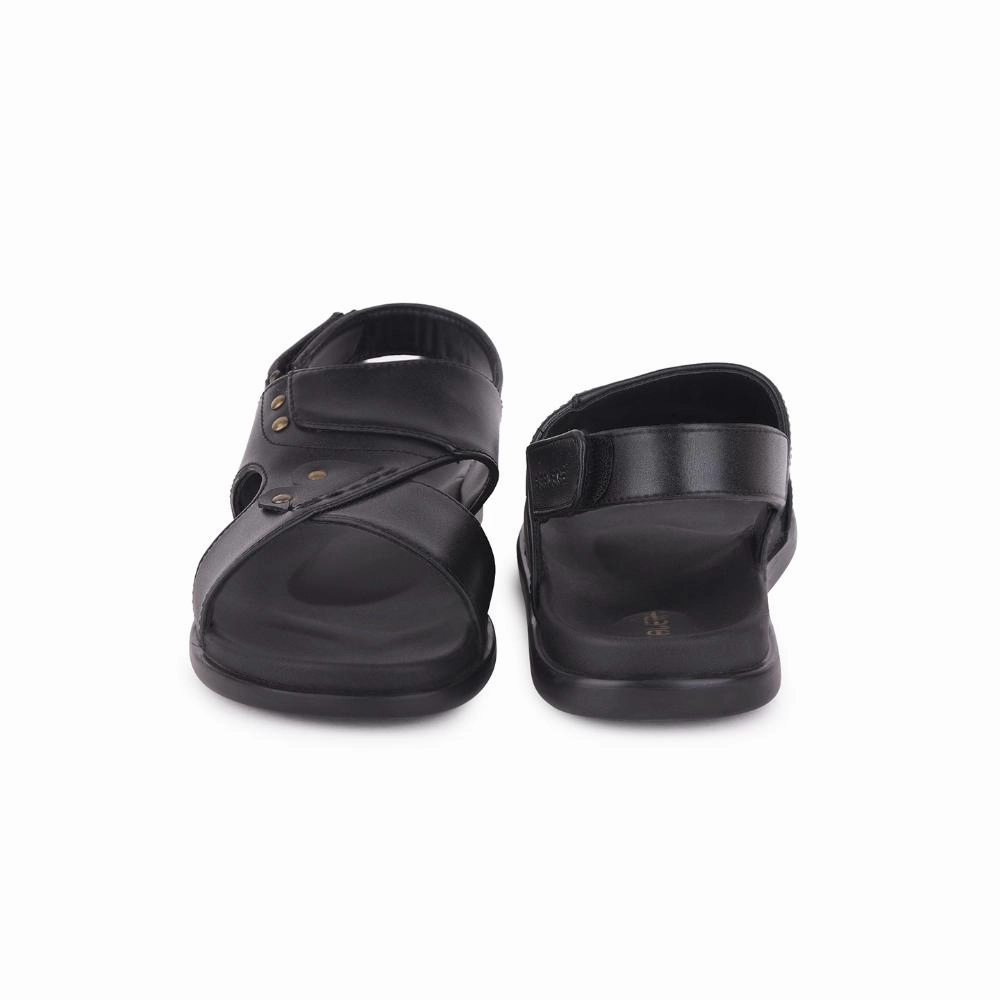 Healers Casual Black Sandal For Men DANVER-E By Liberty Gladiator Flat Sandals