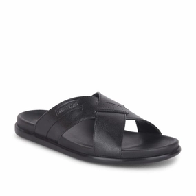 Japanese Slippers Healers Casual Black Slippers For Men LEEKS-2 By Liberty