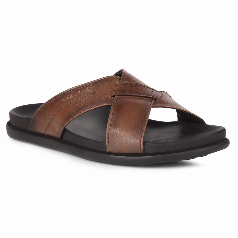 Healers Casual Tan Slippers For Men LEEKS-2 By Liberty Boiled Wool Slippers