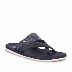 A-HA Casual Black Flip Flop For Men ANCO-02 By Liberty Short Wedge Sandals