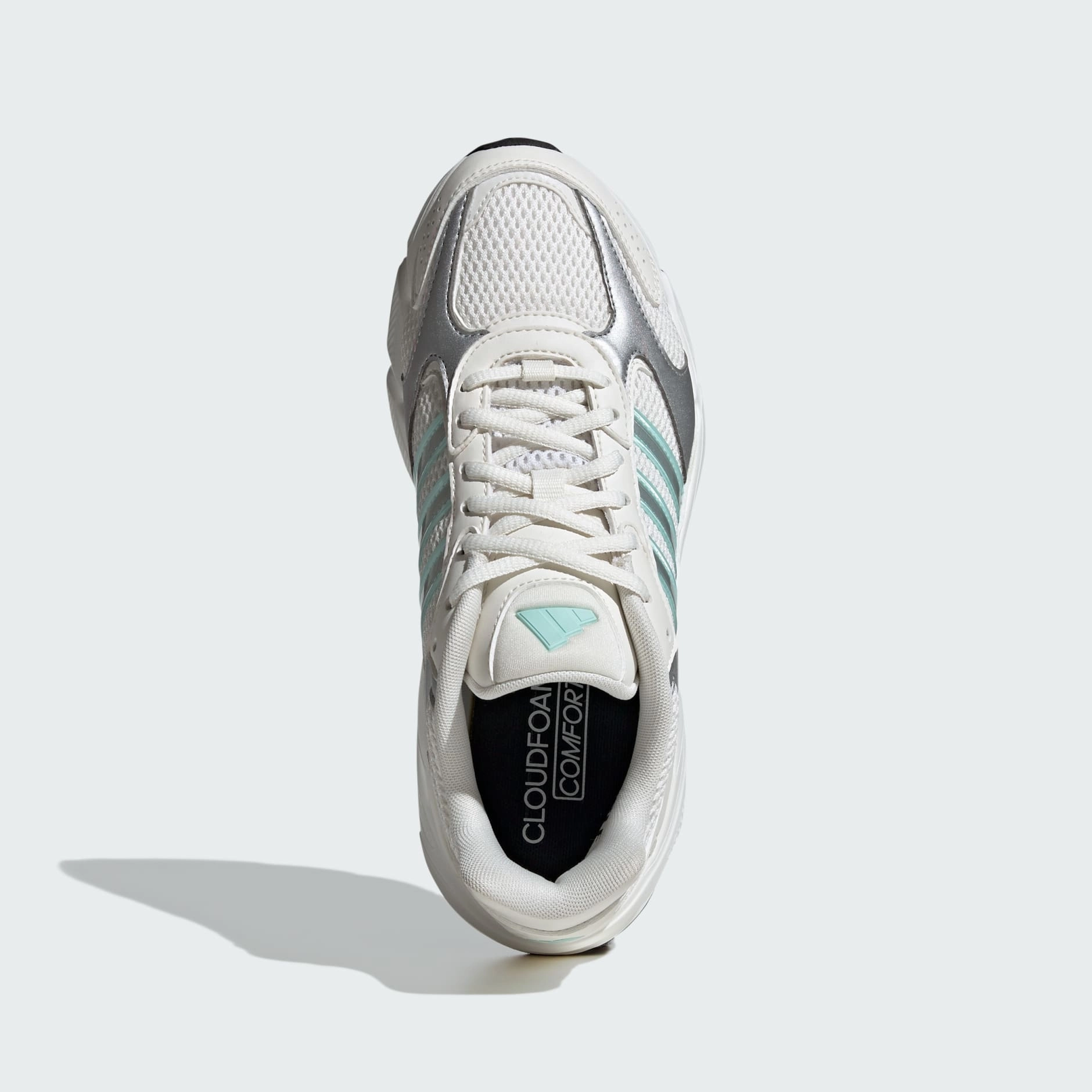 Adidas Casual Athletic Shoes CRAZYCHAOS 2000 SHOES - Core White / Silver Metallic / Semi Flash Aqua