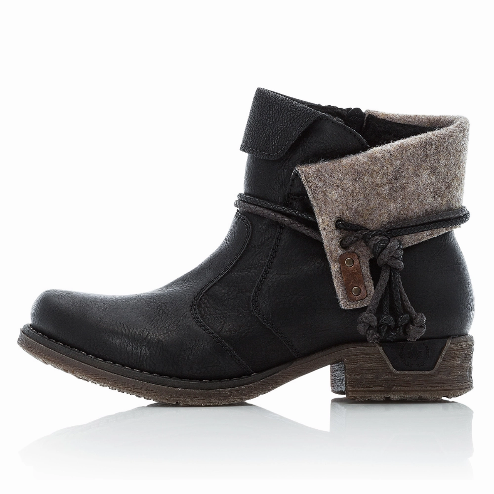 Rieker Fee 93 Black Bootie (Women's) Two Boots Pizza
