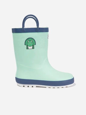Overknee Boots Roarsome Boys Spike The Dinosaur Rain Boots in Green