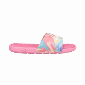 Cool Cat Ice Cream Swirl Slides (Big Kid) Pokemon Bulbasaur Puma Shoes