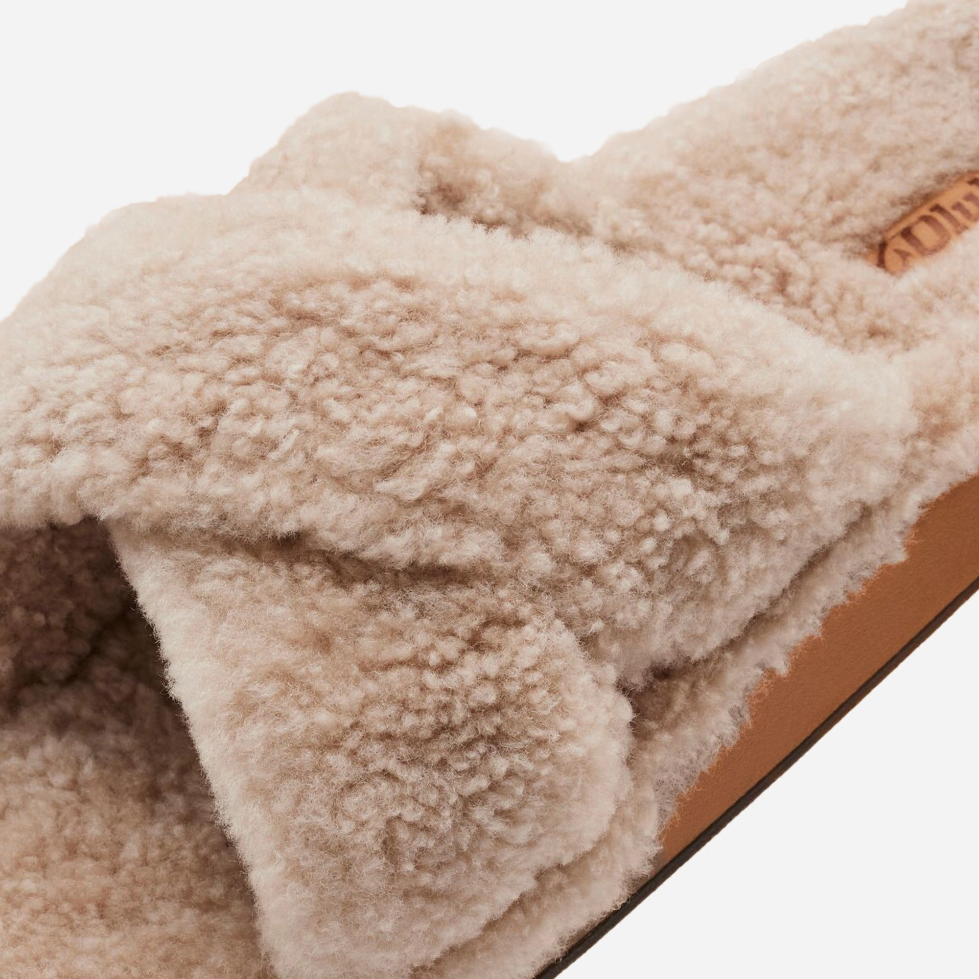 Hila Heu - Tan Leather Slides