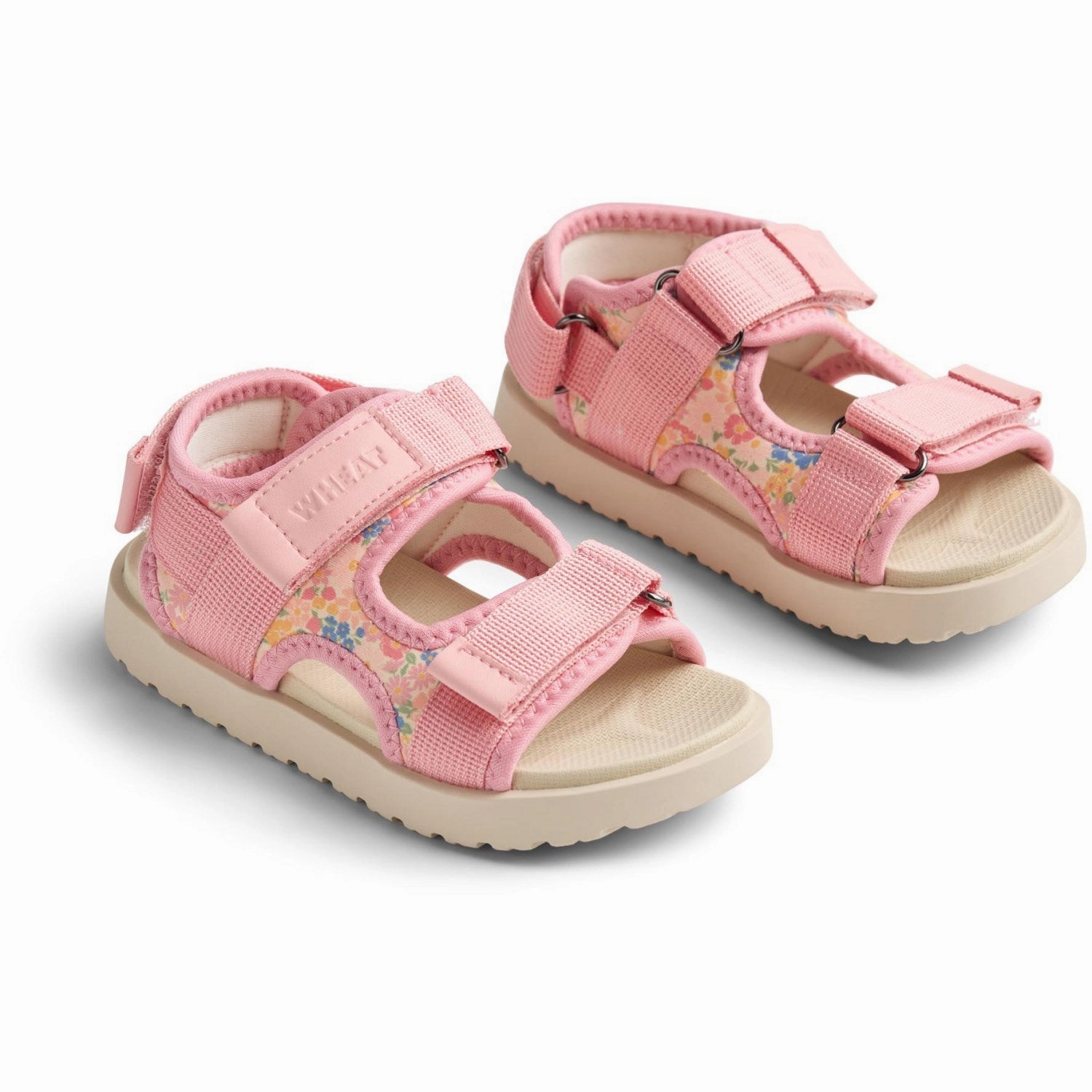 Wheat Multi Flowers Sandal Mandy Best Waterproof Sandals