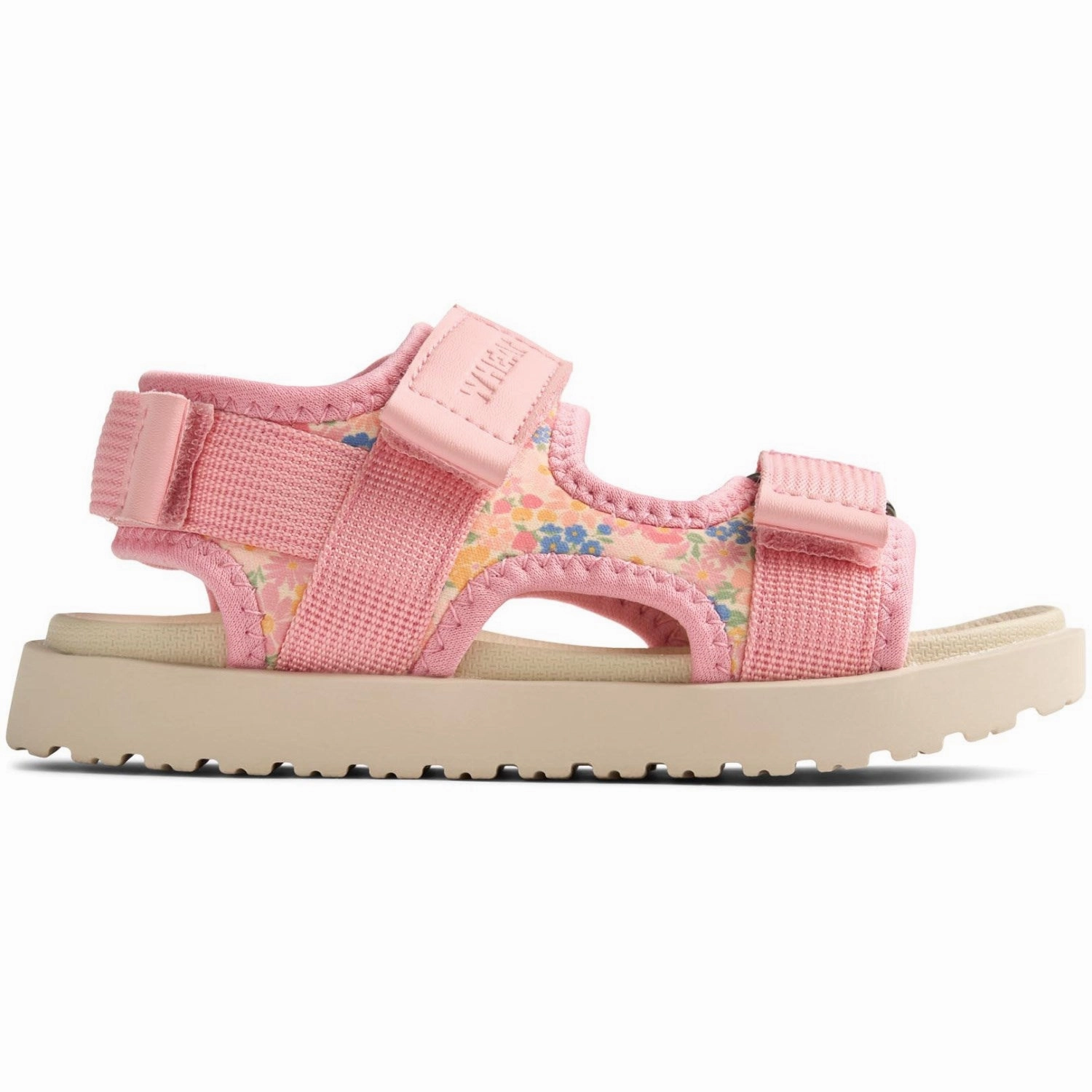 Wheat Multi Flowers Sandal Mandy Softwalk Sandals