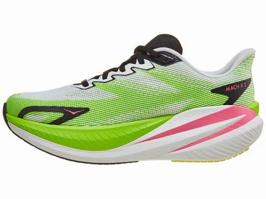 Coolest Hoka | Mach X3 | Women's | White/Neon Lime