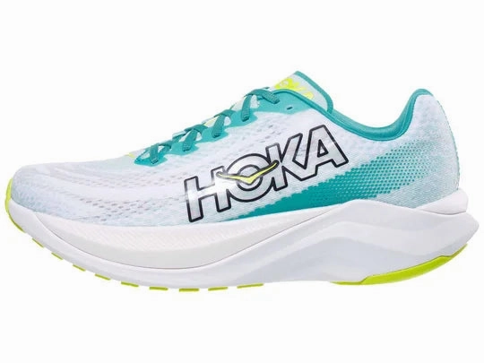 Hoka | Mach X | Men's | White/Blue Glass Supination Shoes