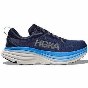 Shoes Squeak When I Walk Men's Hoka Bondi 8, Outer Space/All Aboard, 8.5 2E Wide