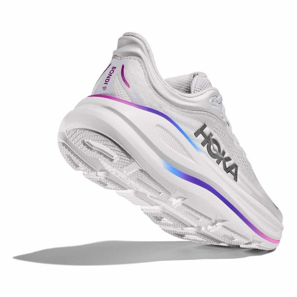 Hoka Bondi 9 Cosmic Grey/White Running Shoe (Women's) Port Charlotte