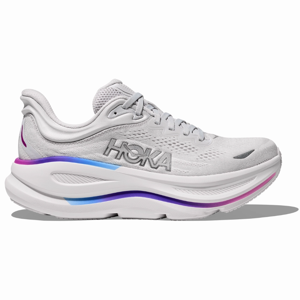 Mach 6 Shoes Hoka Bondi 9 Cosmic Grey/White Running Shoe (Women's)