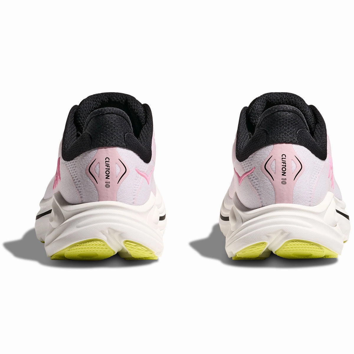 High Top Hoka Clifton 10 Running Shoes - Womens - Carnation/Starlight Glow