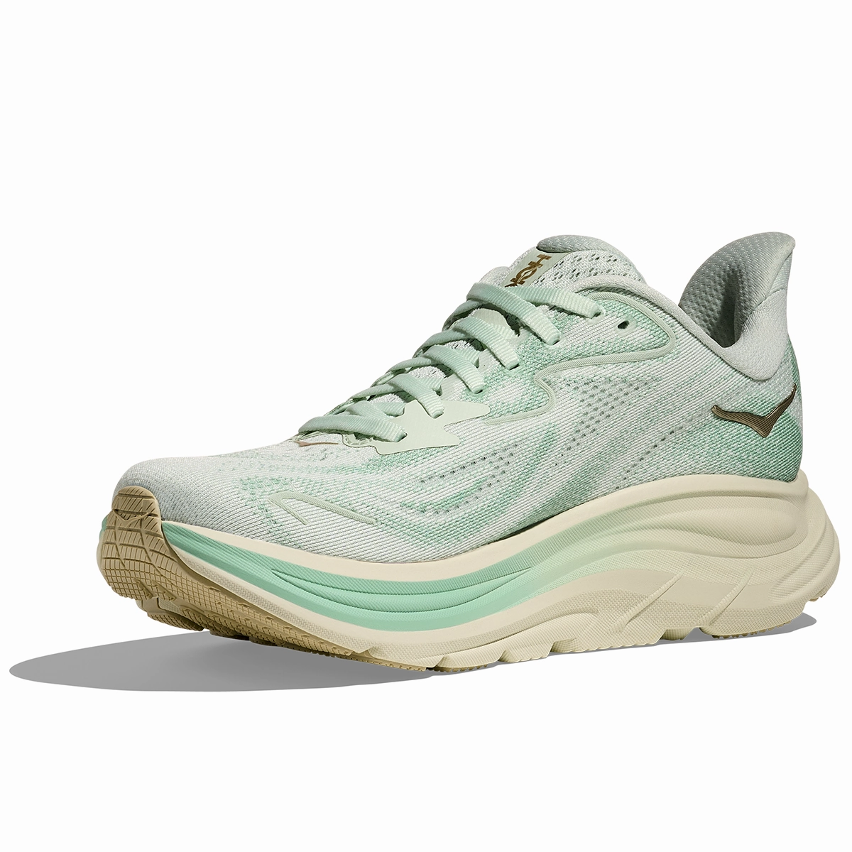Hiking Shoes Hoka Clifton 10 Running Shoes - Womens - Sea Glass/Jadeite