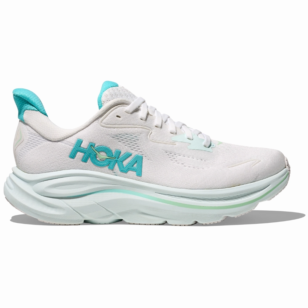 Hoka Clifton 10 White/Cielo Blue Running Shoe (Women's) Cause Plantar Fasciitis