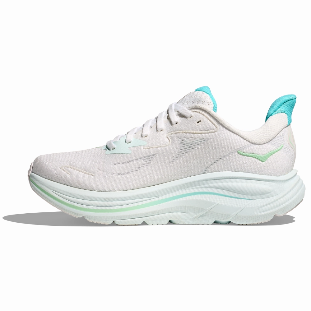 Prime Day Hoka Clifton 10 White/Cielo Blue Running Shoe (Women's)