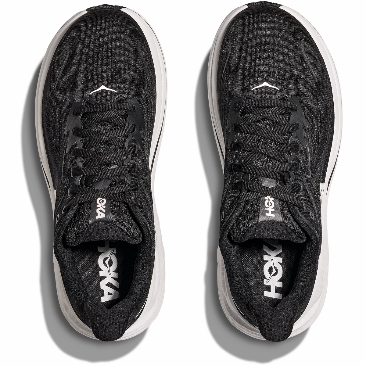 Benefits Hoka Clifton 10 Wide Fit Running Shoes - Womens - Black/White