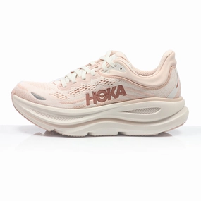 Hoka One One Bondi 9 Women's Running Shoe - Rose Latte/Rose Cream Cushion