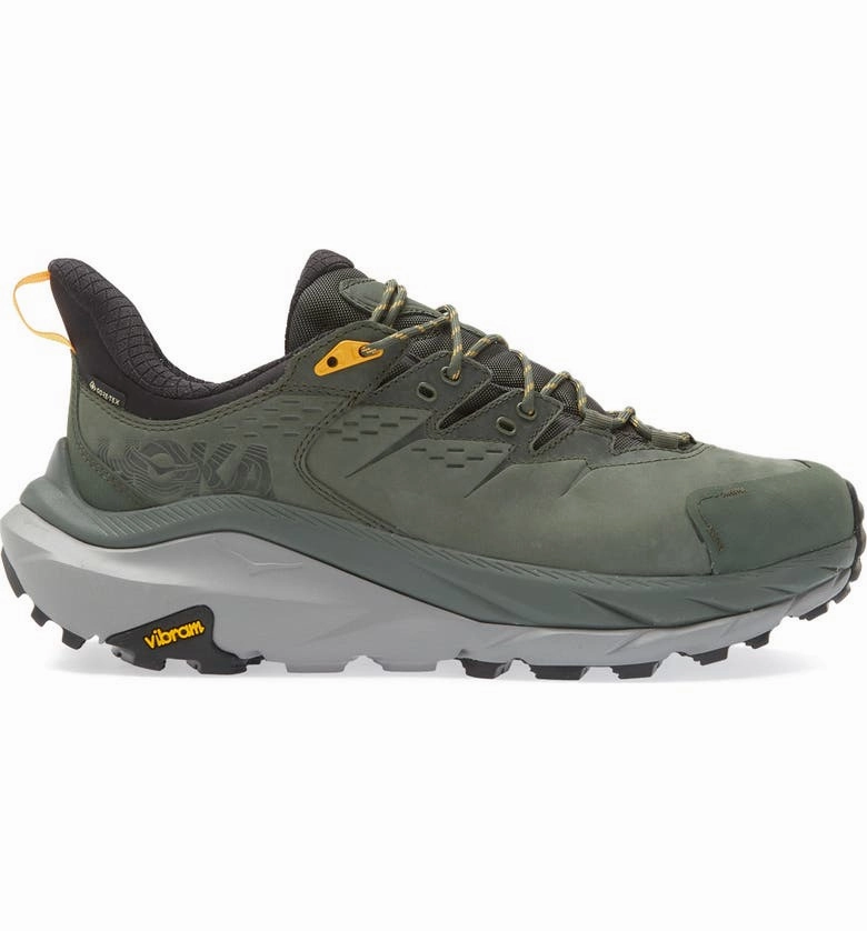 Custom Shoes Men's Hoka Kaha 2 Low GTX, Thyme/Radiant Yellow, 9.5 D Medium