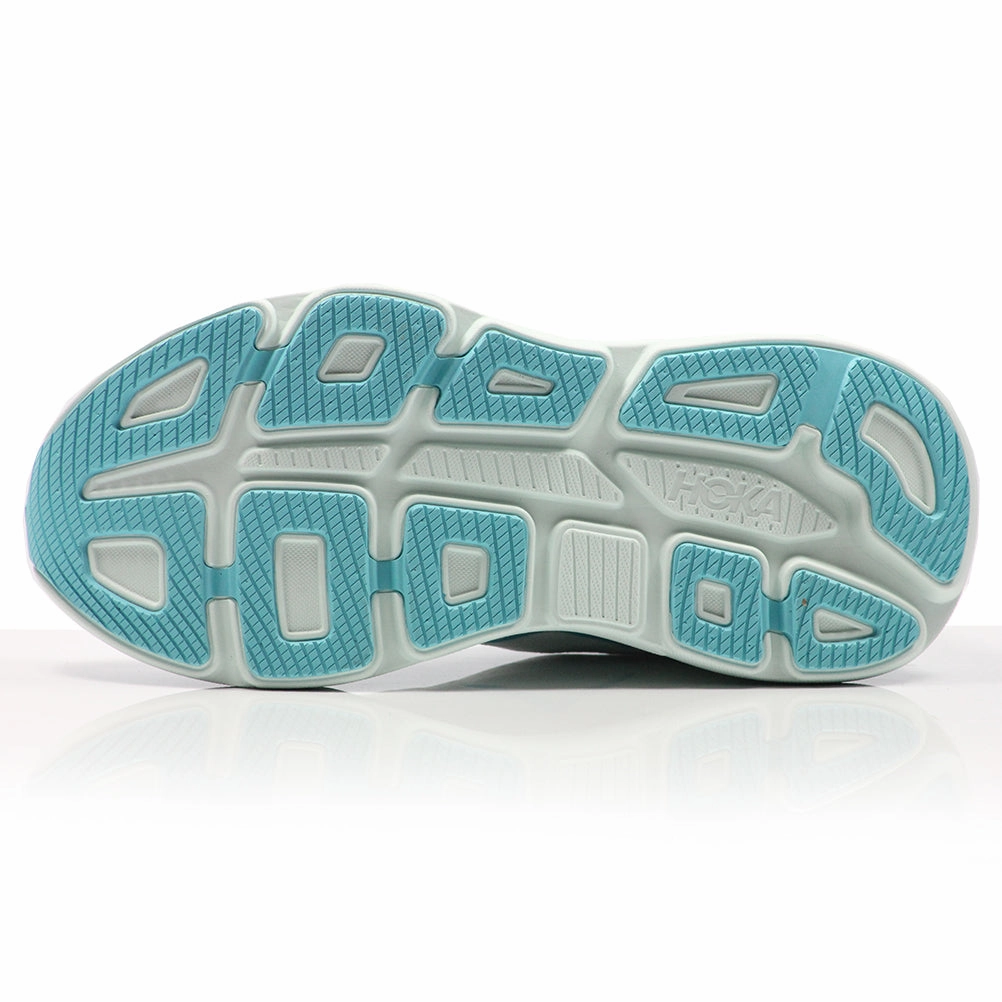 Hoka One One Bondi 9 Women's Running Shoe - Frost/Cielo Blue Size Guide