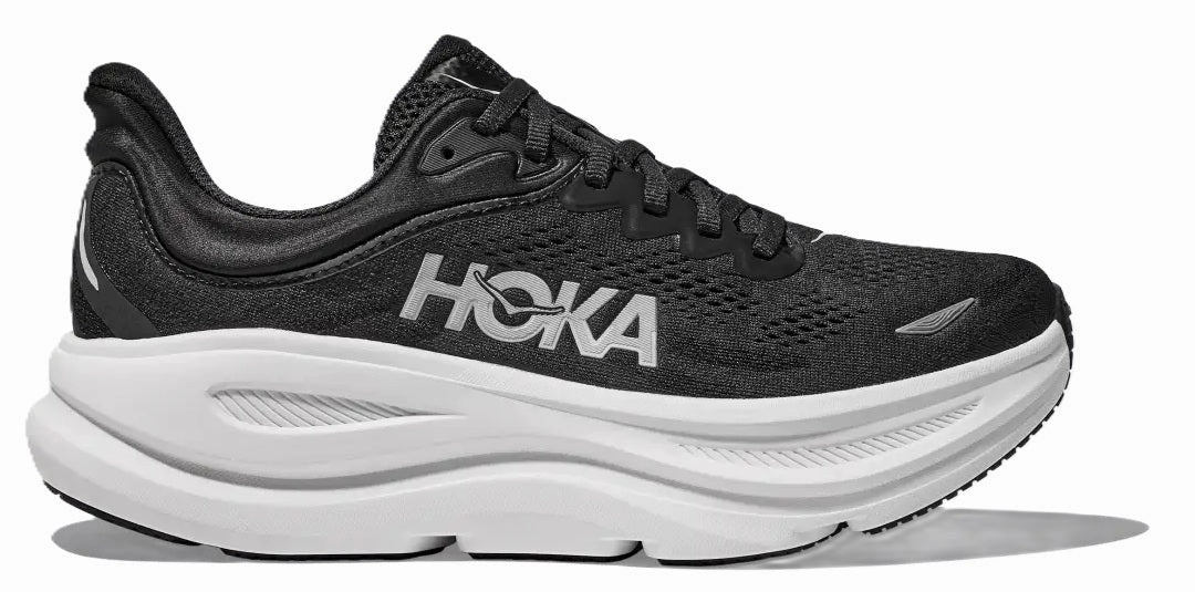 HOKA Women's BONDI 9 (2E Width) W-1162016 BWHT - BLACK/WHITE Free People X