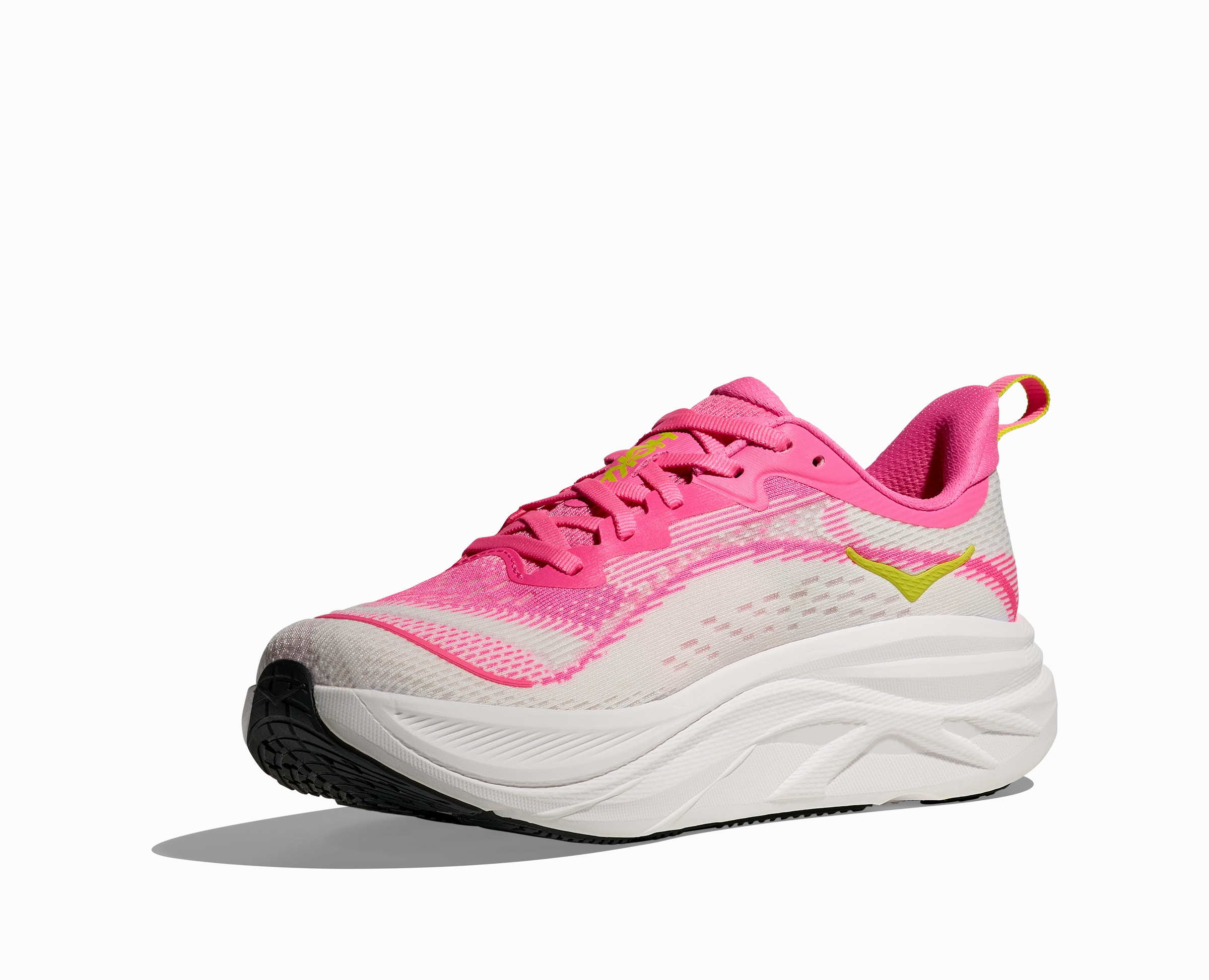 HOKA Women's Skyflow - NEON ROSE / NEON HOKA CITRUS Try On Shoes