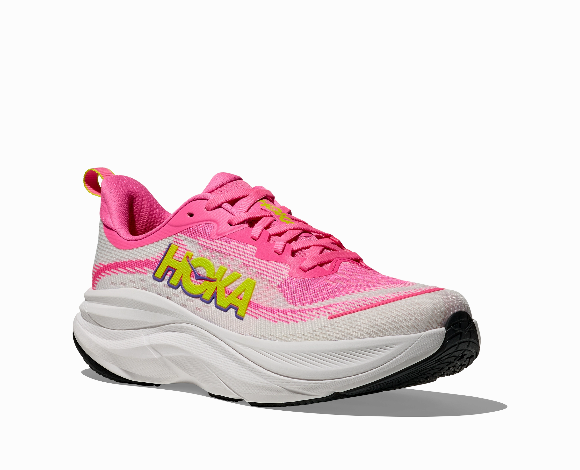 Size 15 Shoes HOKA Women's Skyflow - NEON ROSE / NEON HOKA CITRUS