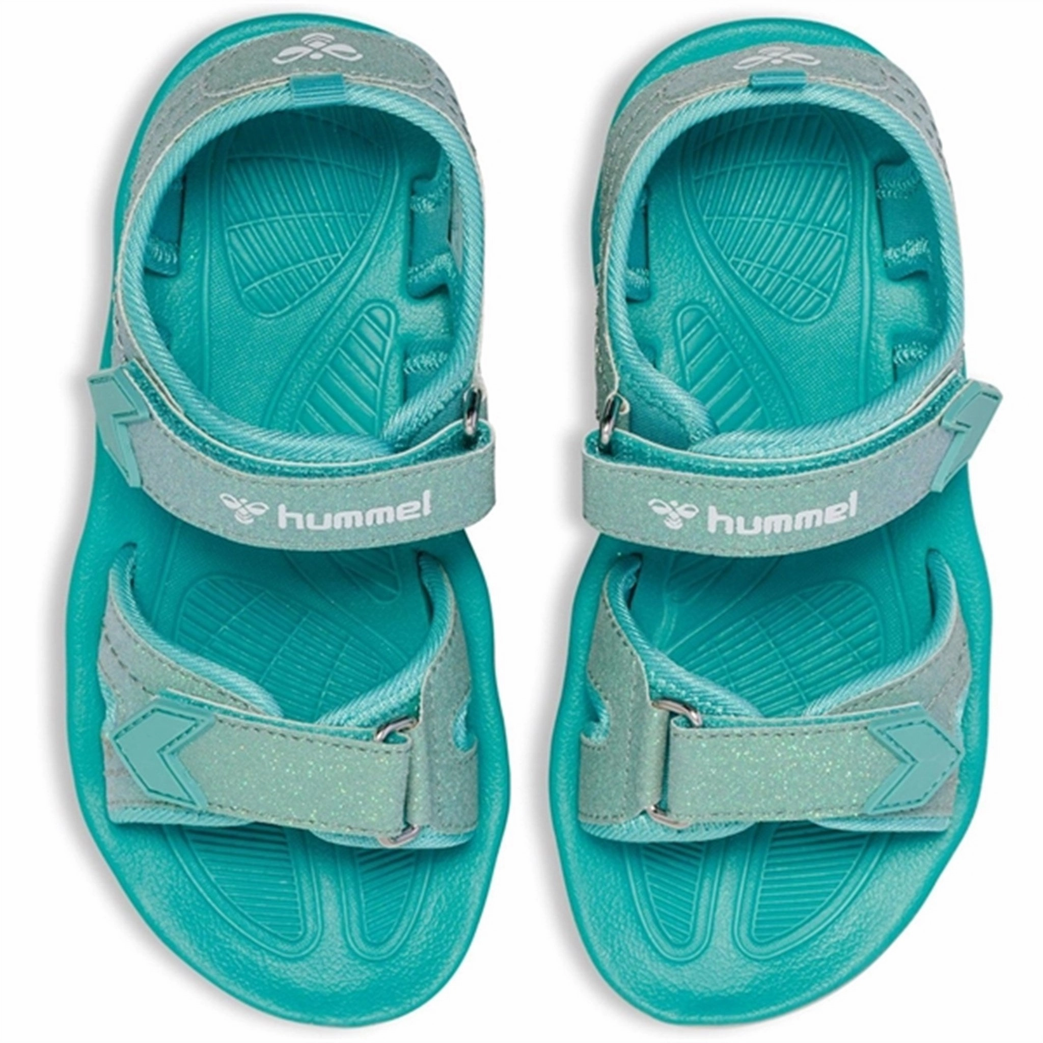 Hummel Sandal Glitter Blue Surf Platform Clog Sandals