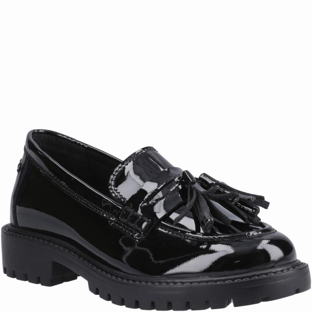Hush Puppies Abigail Patent XL Senior School Shoes