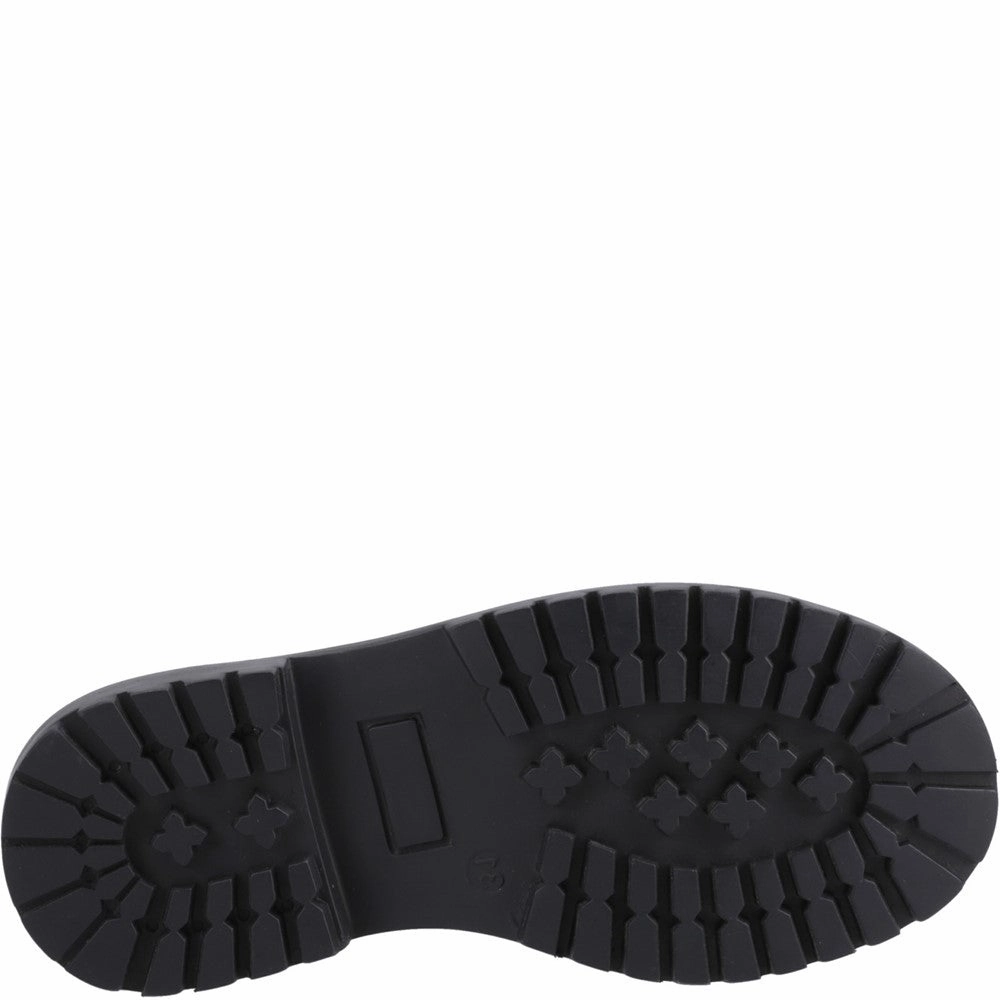 Hush Puppies Abigail Patent XL Senior School Shoes Loafers Define