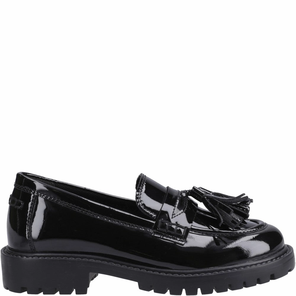 Loafers Slip Off Heel Hush Puppies Abigail Patent XL Senior School Shoes