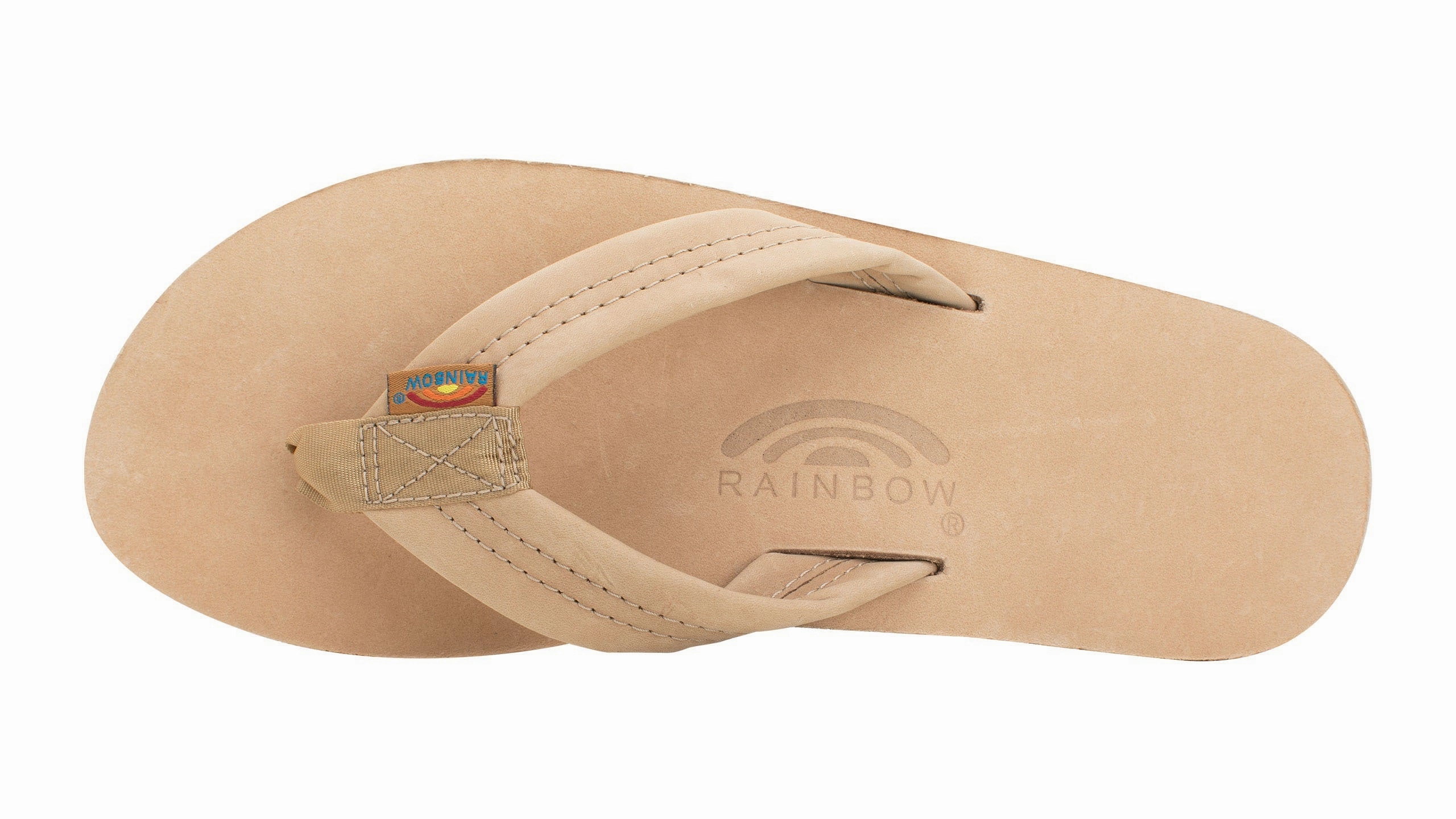 Rainbow Double Layer Leather Sandal-Sierra Brown Sandals Men