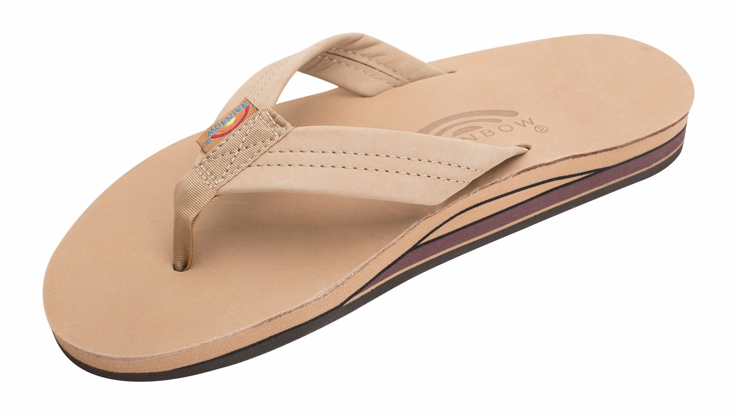 Rainbow Double Layer Leather Sandal-Sierra Brown Walling Sandals