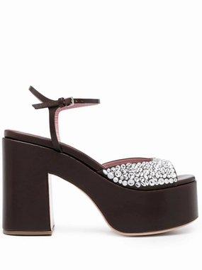 crystal-embellished platform sandals Platform Croc Sandals