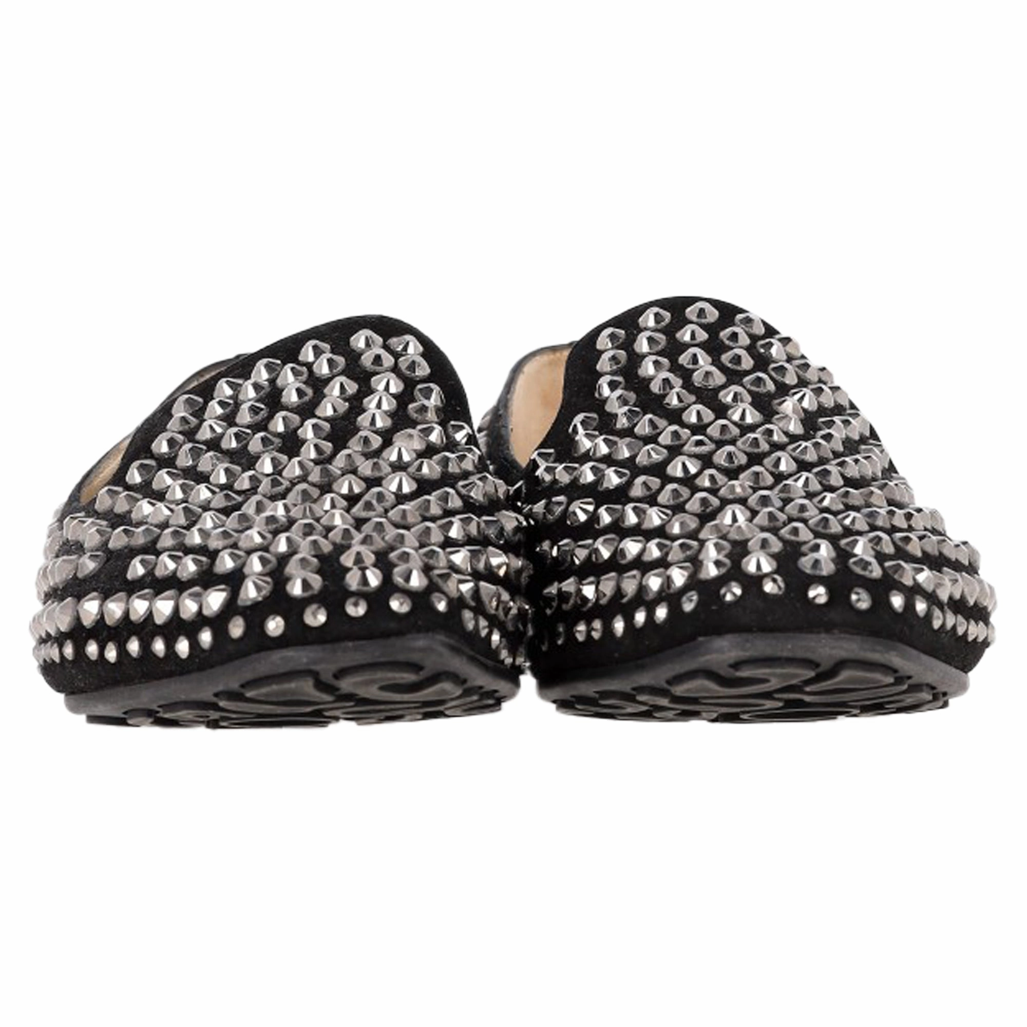 Bridal Wedding Slippers Jimmy Choo Studded Smoking Slippers in Black Suede