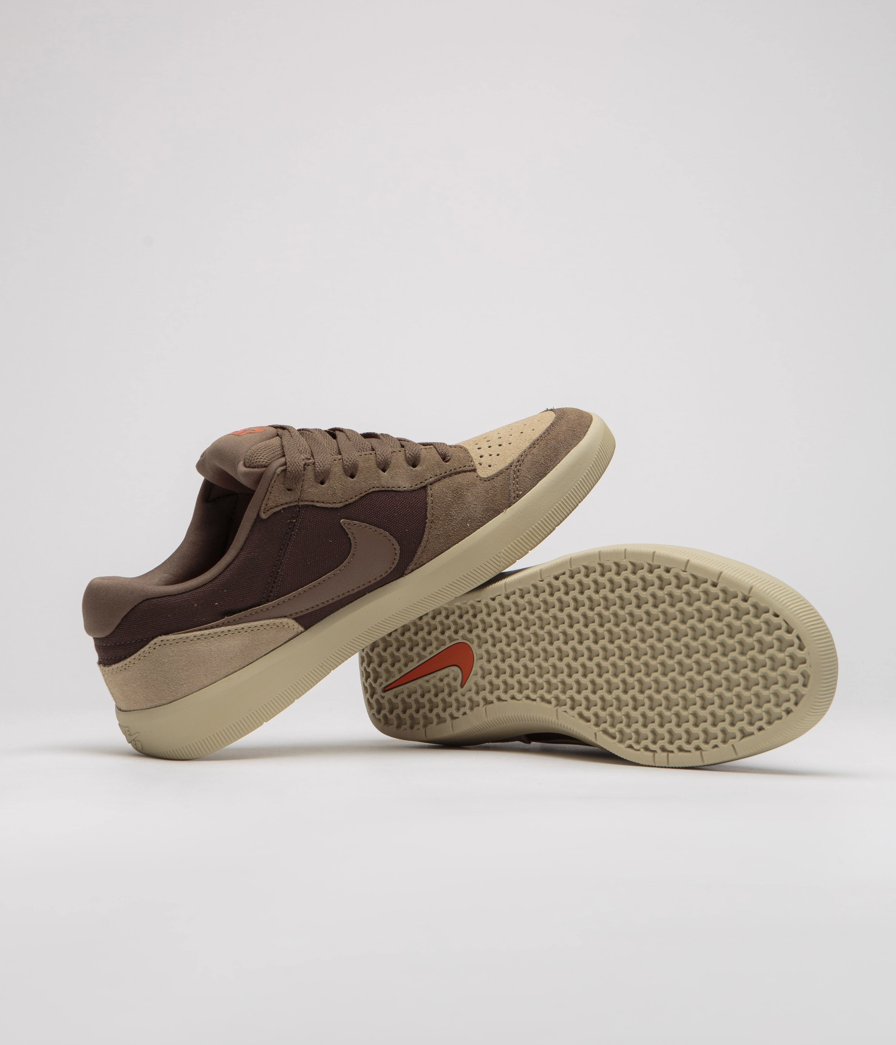 Nike SB Force 58 Shoes - Baroque Brown / Mosswood Brown Panda Nike Shoes