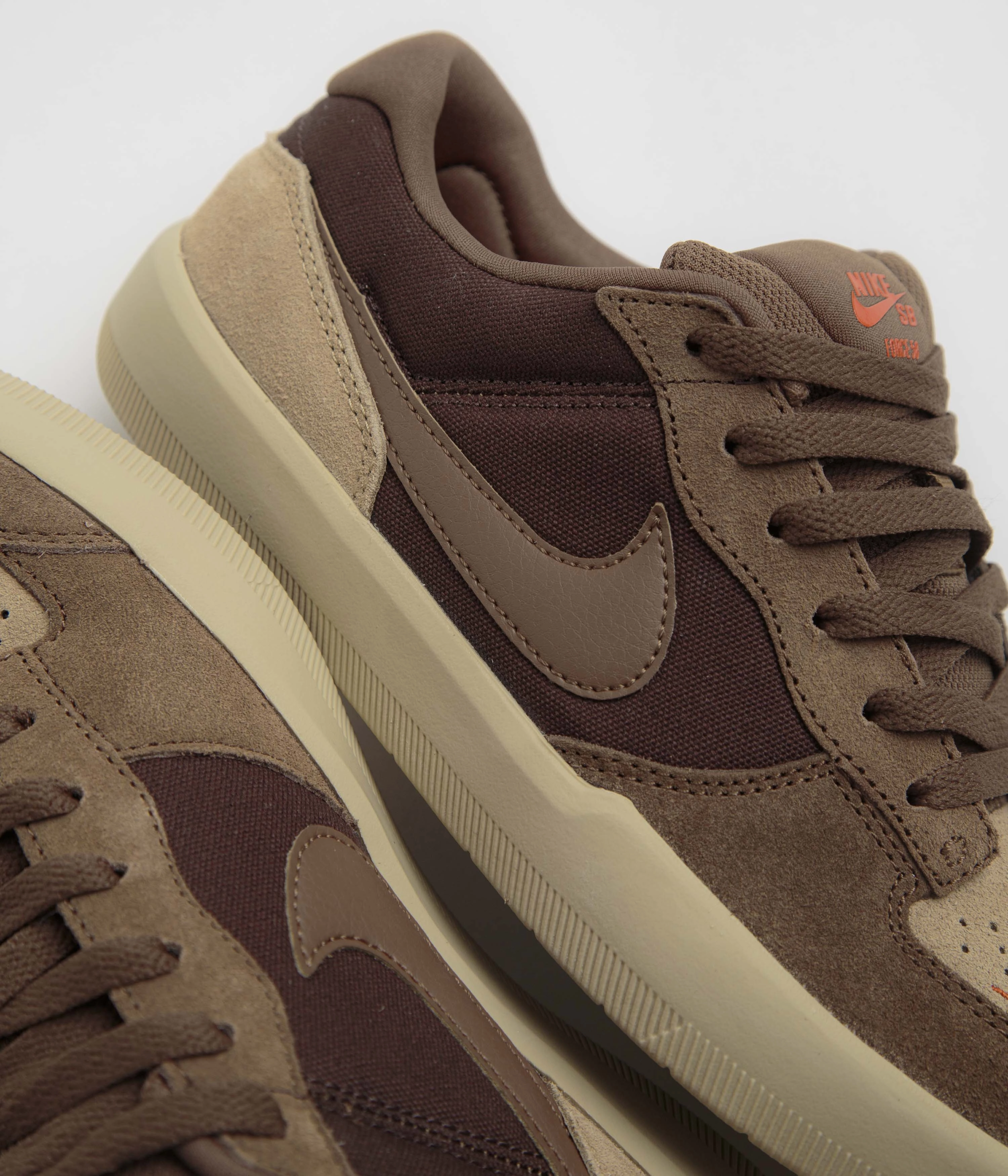Nike SB Force 58 Shoes - Baroque Brown / Mosswood Brown Nike Customize Shoes
