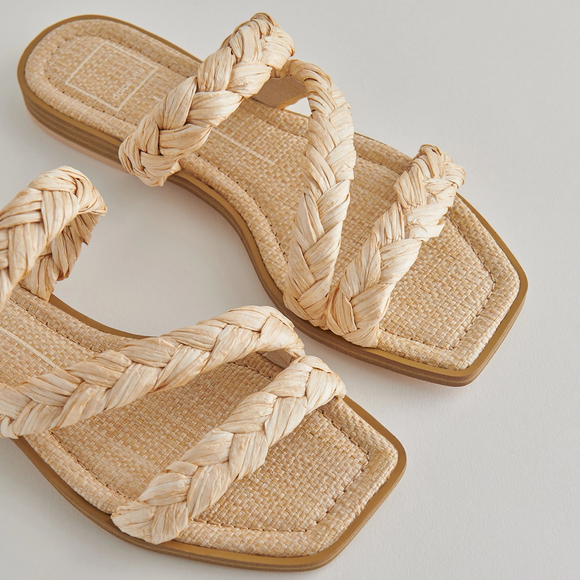 Sandals Contact IMAN SANDALS LT NATURAL RAFFIA - re:vita