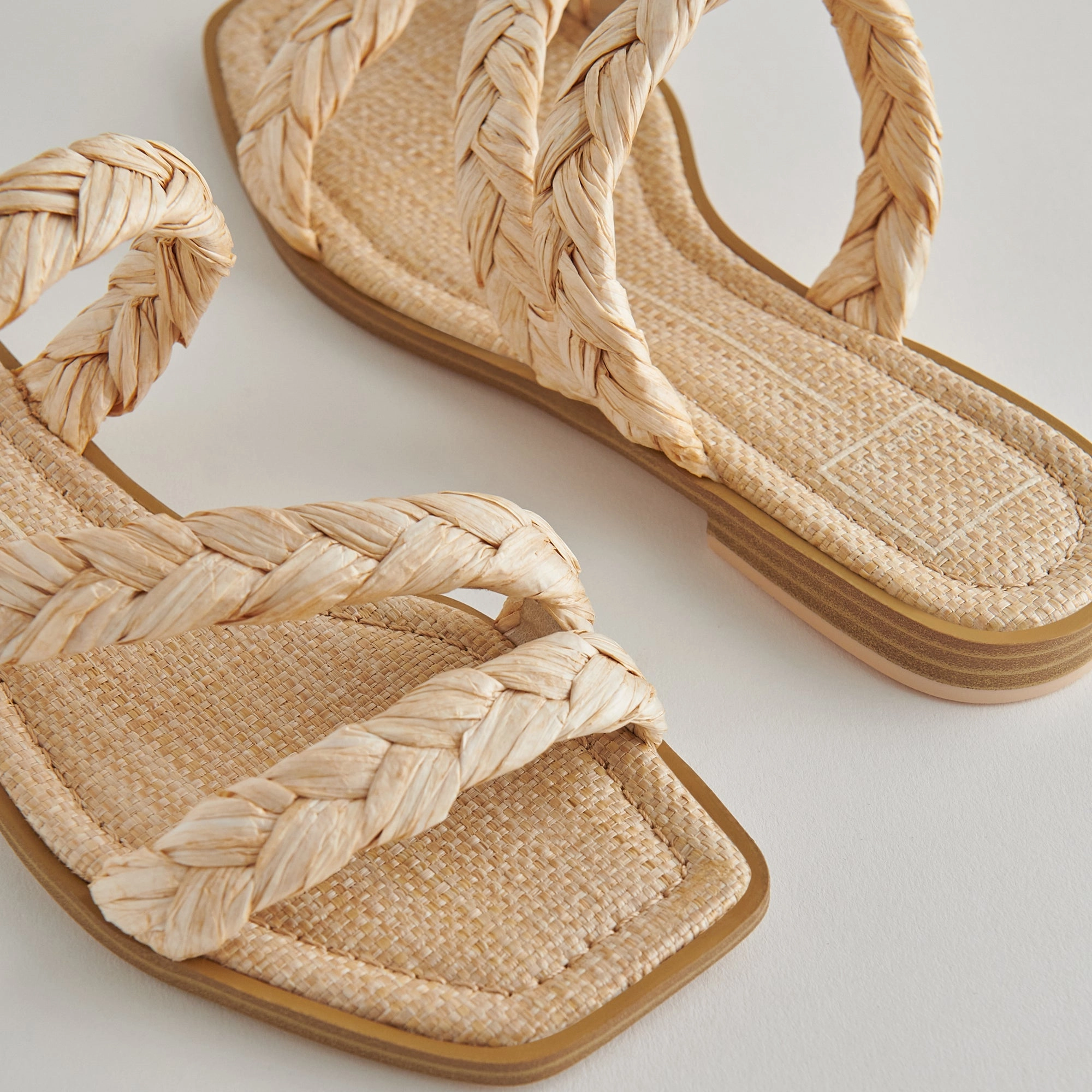 Wedge Espadrille Sandals IMAN SANDALS LT NATURAL RAFFIA - re:vita