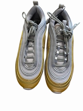 Nike Air Force Tennis Shoes Shoes Athletic By Nike In Gold & Silver, Size: 7.5