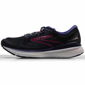 High Top Running Shoe Brooks Glycerin GTS 19 Women's Running Shoe - Black/Ebony/Pink