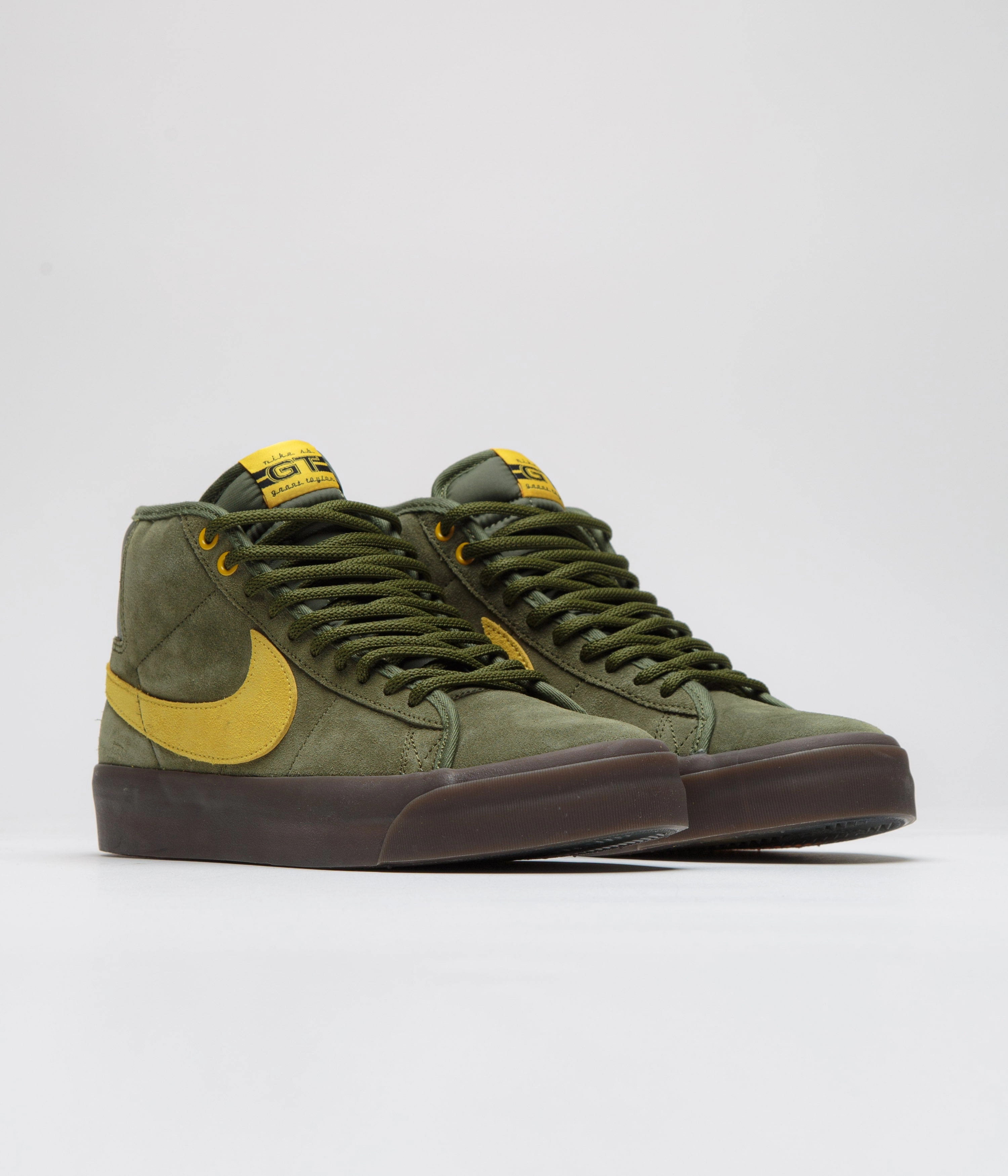 Nike SB x Antihero Blazer Mid Shoes - Rough Green / Amarillo - Rough Green Flexible Shoes Nike