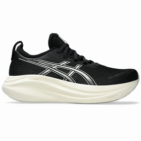 Men's Asics Gel-Nimbus 27, Black/Lake Grey, 9.5 4E Extra Wide Asics Cricket Spikes Shoes