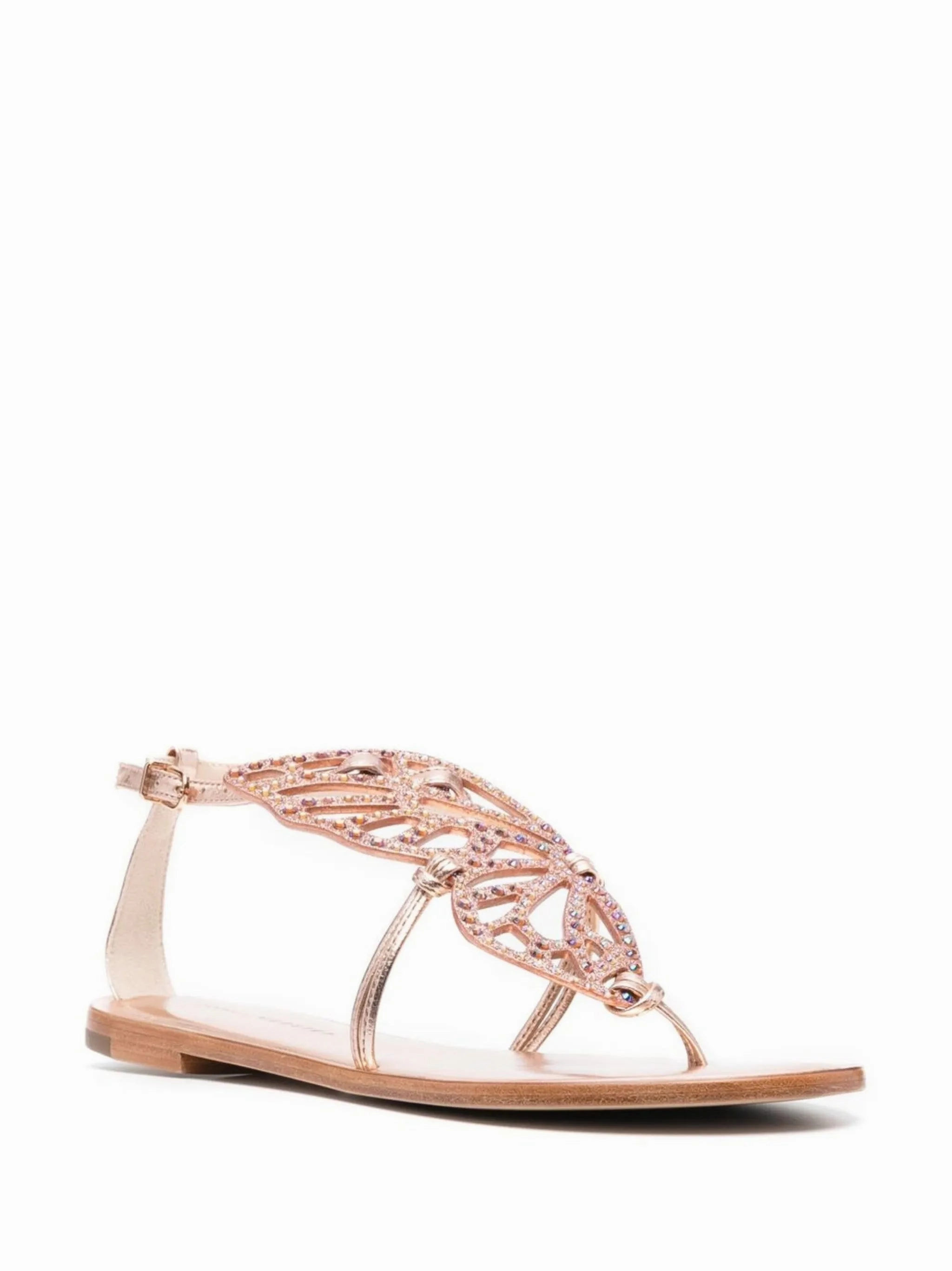Best Flat Shoes For Travel Butterfly crystal-embellished sandals