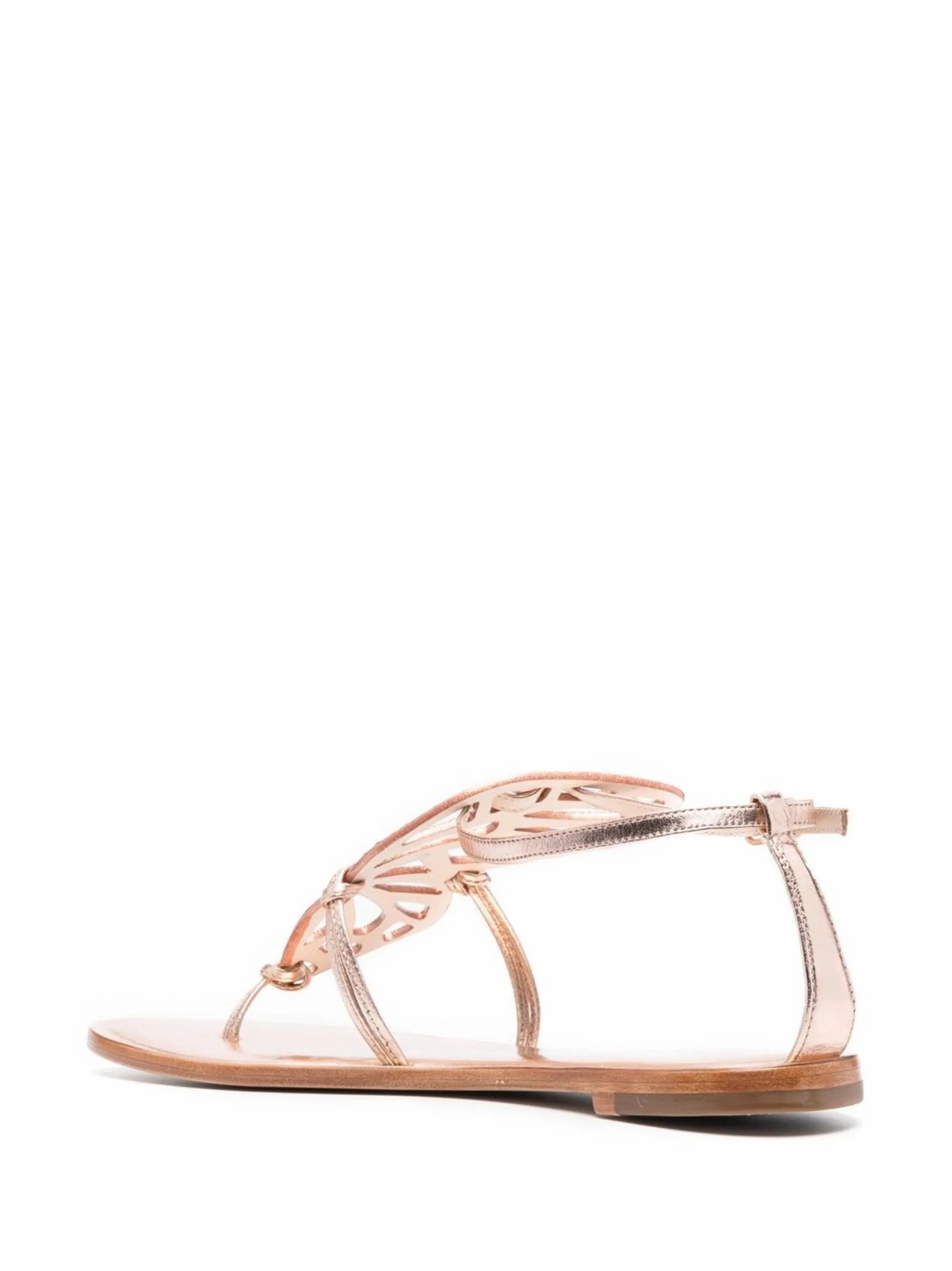 Butterfly crystal-embellished sandals Clear Shoes Flat