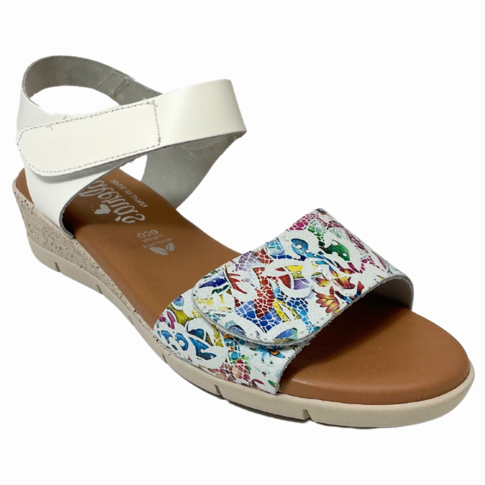 Sandals Bling Valeria's Lyndame Blanco White Leather Sandal (Women's)