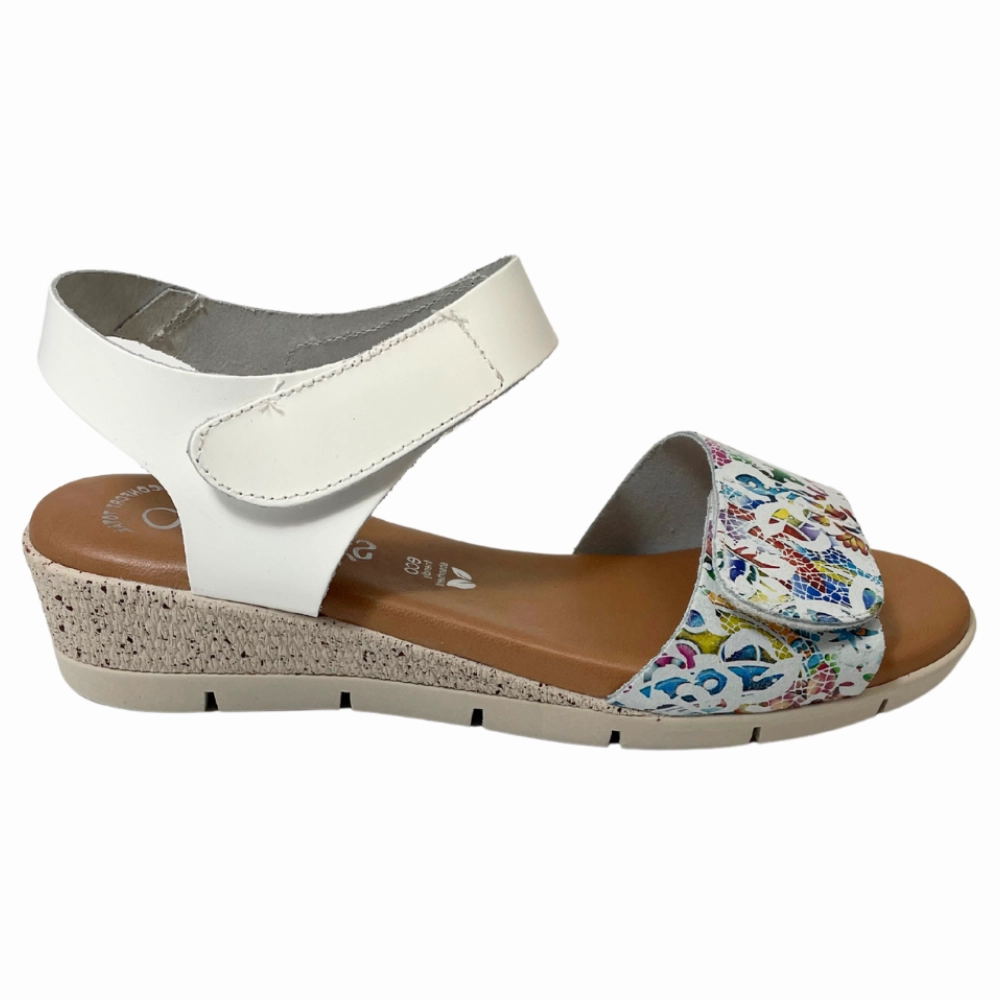 Valeria's Lyndame Blanco White Leather Sandal (Women's) Strappy Heel Sandals