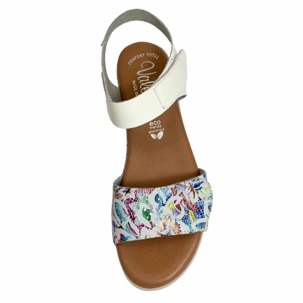 Valeria's Lyndame Blanco White Leather Sandal (Women's) Grilling Sandals